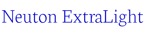 Neuton ExtraLight font